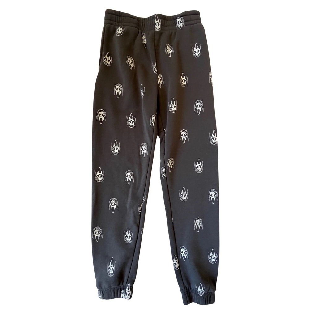 Ghost Face Scream All Over Print Sleep Pants Joggers Black Small Bioworld